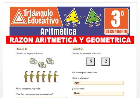 Razón Aritmética y Geométrica para Tercero de Secundaria