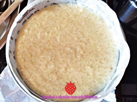 Tarta de Arroz con Leche y Frambuesas