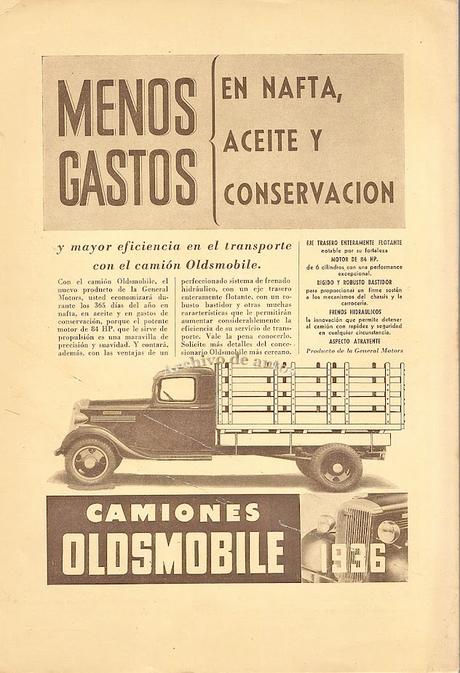 Oldsmobile y su camión del año 1936 de General Motors Argentina