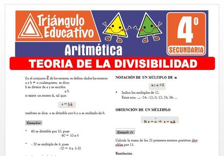 Teoría de la Divisibilidad para Cuarto de Secundaria Teoría de la Divisibilidad para Cuarto de Secundaria