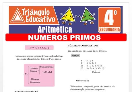 Ejercicios de Números Primos para Cuarto de Secundaria