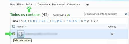 Eliminar un contacto en Hotmail Imagen ilustrativa, eliminando un contacto en Hotmail