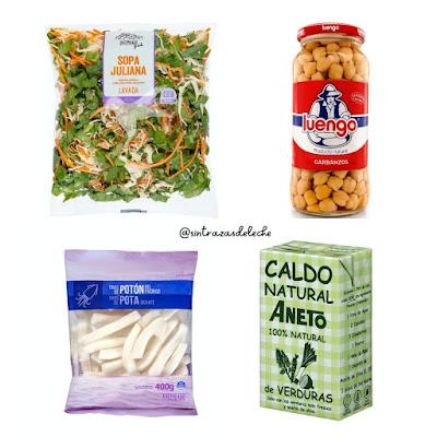 Guiso de garbanzos y potón Guiso de garbanzos y potón