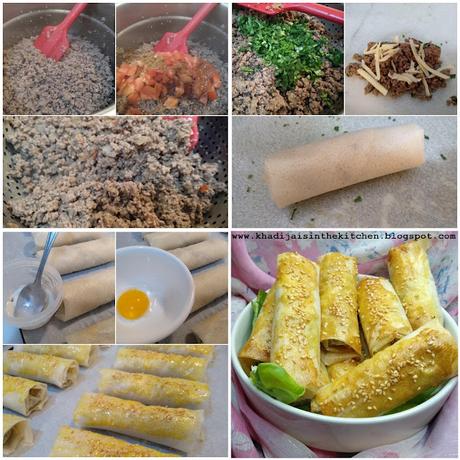 CIGARES DE VIANDE HACHÉE À LA MAROCAINE / MOROCCAN MEAT CIGARS / ROLLOS DE CARNE PICADA AL ESTILO MARROQUI / اصابع اللحم المفروم (سيجار)