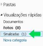 Carpeta de mensajes marcados de Hotmail. Imagen de la carpeta de mensajes marcados en Hotmail.