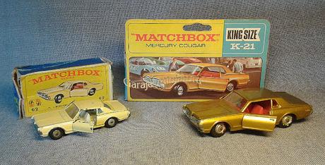 Dos Mercury Cougar de Matchbox de escalas y series diferentes Dos Mercury Cougar de Matchbox de escalas y series diferentes