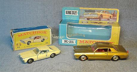 Dos Mercury Cougar de Matchbox de escalas y series diferentes Dos Mercury Cougar de Matchbox de escalas y series diferentes
