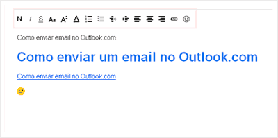 Cómo usar la barra de formato en Outlook.com. Use la barra de formato en Outlook.com.