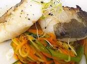 Bacalao horno verduras salteadas