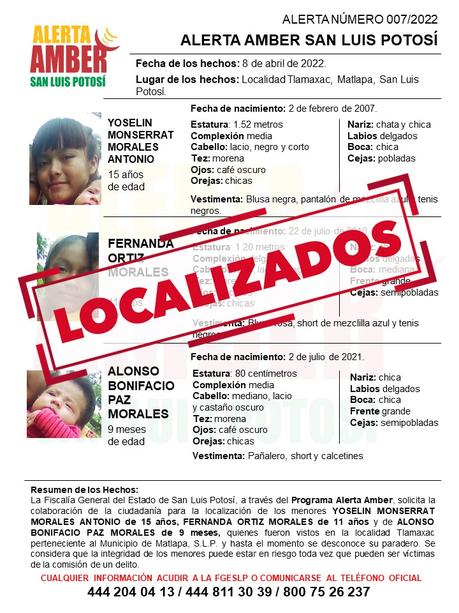 Alerta Amber: Una adolescente y dos menores desaparecen en Matlapa