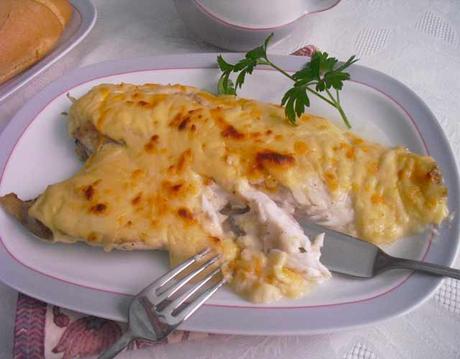 Mero gratinado al horno