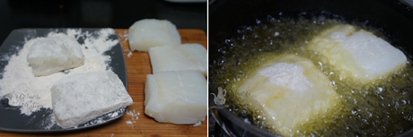 Bacalao al horno con patatas, cebolla y pimientos