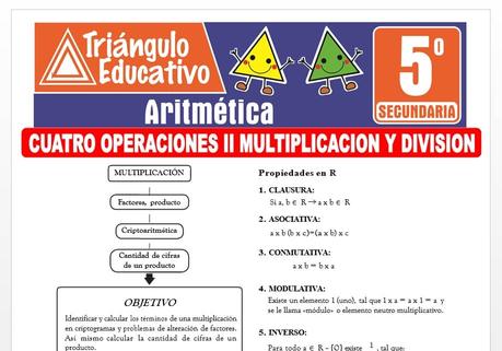 Cuatro Operaciones II Multiplicación y División para Quinto de Secundaria Cuatro Operaciones II Multiplicación y División para Quinto de Secundaria