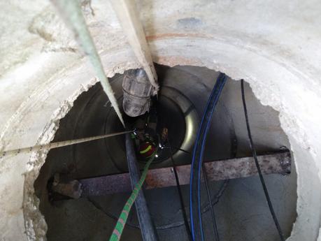 Final feliz para un gato que se precipitó al fondo de un pozo en Dehesas 8