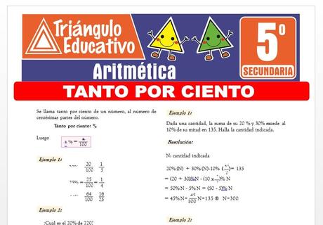 Tanto por Ciento para Quinto de Secundaria Tanto por Ciento para Quinto de Secundaria