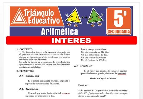 Interés para Quinto de Secundaria