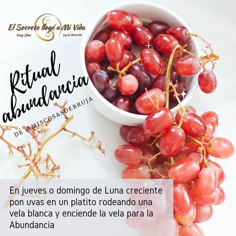 Ritual abundancia vela y uvas