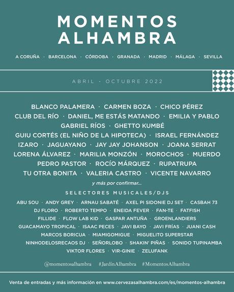 Momentos Alhambra 2022: programación de conciertos