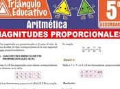 Magnitudes Proporcionales para Quinto Secundaria