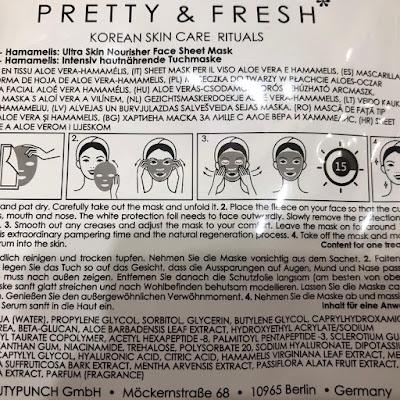 Mascarilla Coreana de Aloe Vera y Hamamelis. Pretty & Fresh. Viernes de Spa. Mascarilla Coreana de Aloe Vera y Hamamelis. Pretty & Fresh. Viernes de Spa.