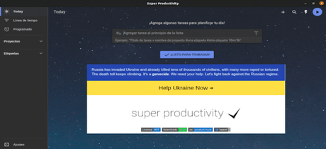 Super Productivity, un herramienta de productividad para el día a día