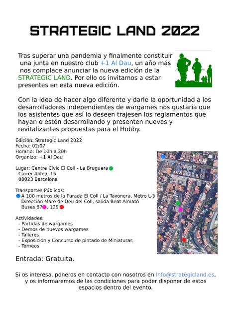 Vuelven las Strategic Land! XIV edición!