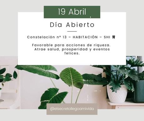 Tong Shu 19 de Abril