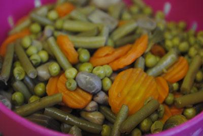 Receta de Menestra de verduras con jamón paso a paso