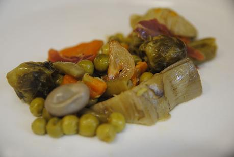 Menestra de verduras con jamón