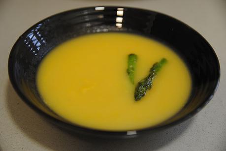 Receta de crema de calabaza y espárragos trigueros
