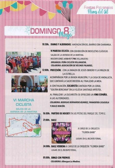 Fiestas de Flores del Sil. Programa de las actividades preparadas para celebrar del 6 al 8 de mayo de 2022 3