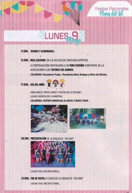 Fiestas de Flores del Sil. Programa de las actividades preparadas para celebrar del 6 al 8 de mayo de 2022 4