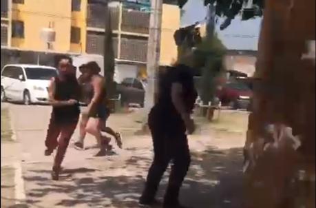 (Video)Policía Estatal disuade riña en Rancho Pavón, hubo detonaciones