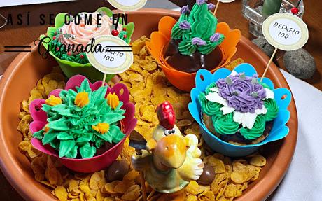 Cupcake terrario para Pascua sin gluten y sin lactosa