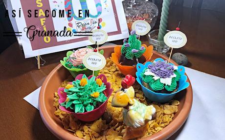 Cupcake terrario para Pascua sin gluten y sin lactosa