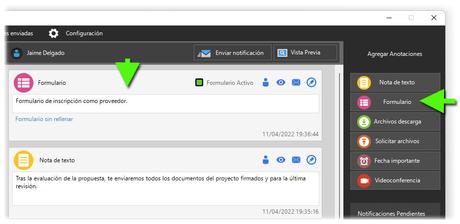Agregando formulario en la aplicación de escritorio.
