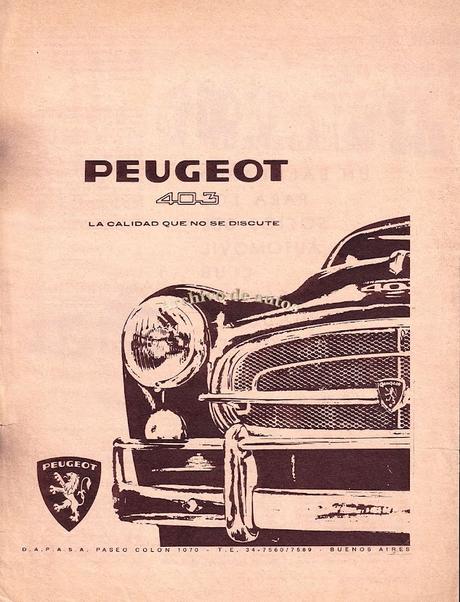 Peugeot 403 fabricado por I.A.F.A. y comercializado por D.A.P.A.S.A.