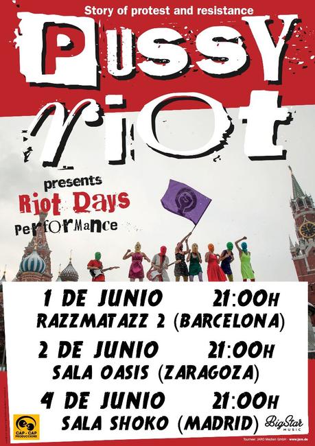Pussy Riot actuará en España en junio