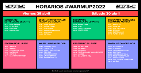WARM UP Estrella de Levante 2022: horarios y programación gratuita