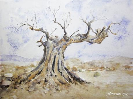 Árboles y paisajes. Acuarelas. Árboles y paisajes. Acuarelas.