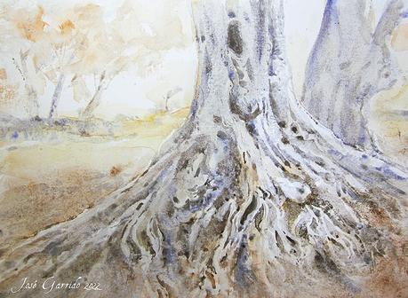 Árboles y paisajes. Acuarelas. Árboles y paisajes. Acuarelas.