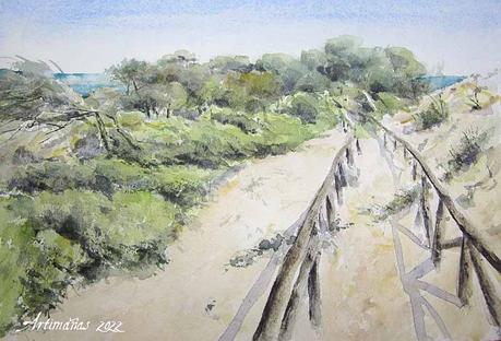 Árboles y paisajes. Acuarelas. Árboles y paisajes. Acuarelas.