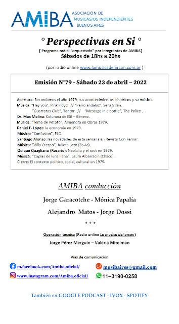 Perspectivas en Si  (Programa Radial de AMIBA): Emisión 79
