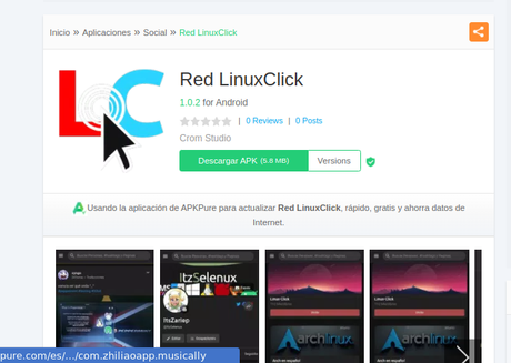 Lugares donde descargar la App Móvil de Red LinuxClick