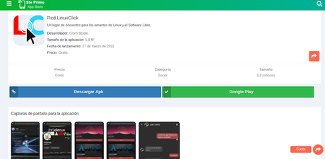 Lugares donde descargar la App Móvil de Red LinuxClick Lugares donde descargar la App Móvil de Red LinuxClick