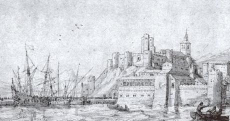 Puerto de SANT EMETER:grabado de J. Hoefnagel
