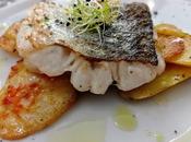 Merluza cebolla caramelizada patatas panadera