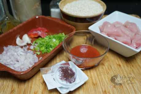 Arroz con pollo al azafrán