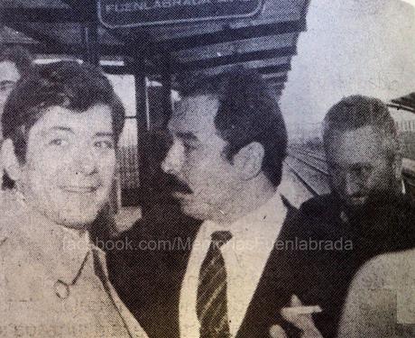 Inauguración del apeadero de La Serna en 1983