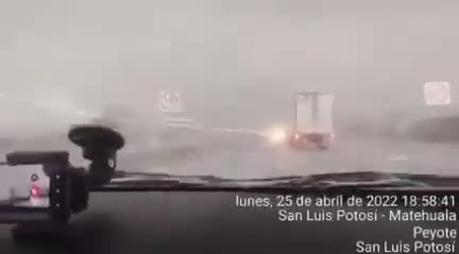 granizo en Villa Hidalgo